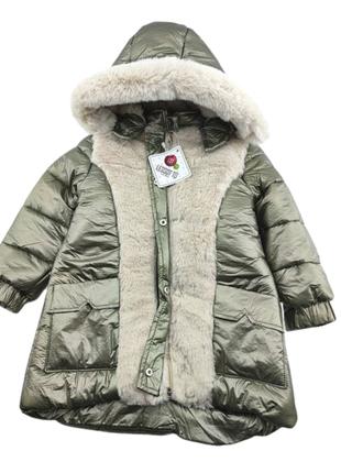 Дитяча куртка Туреччина 2, 3, 4 роки для дівчинки плащівка зим...