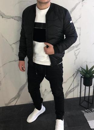 Бомбер tommy hilfiger черный