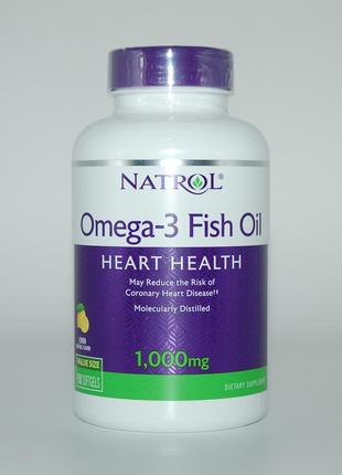 Риб'ячий жир омега-3, натуральний лимонний смак, 1000 мг, omeg...
