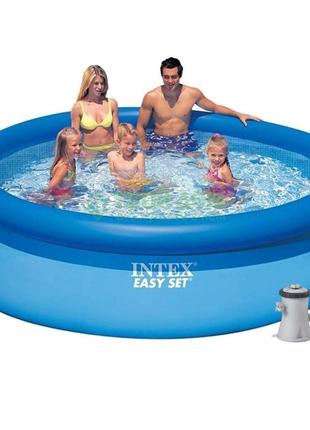 Семейный надувной бассейн Интекс 28122 Easy Set с фильтр-насос...