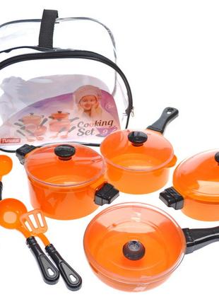 Набір іграшкової посуду Cooking Set в сумці, 9 предметів Юніка