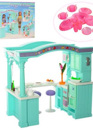 Меблі кухонні з посудкою для ляльки барбі 2826