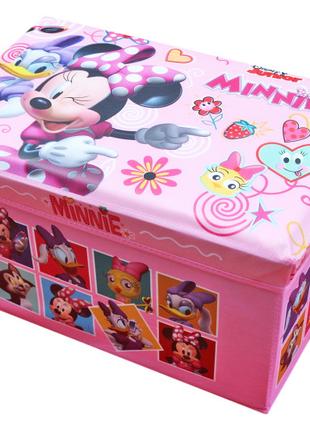 Ящик для игрушек корзина Disney Минни розовый D-3524