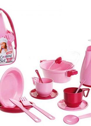 Набір посуду "Cooking Set" 39предметів рожевий 1764 Юніка