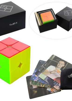 Кубик Рубіка 131 (15шт) 2х2, 5-5-5см, підставка, карточки, тка...