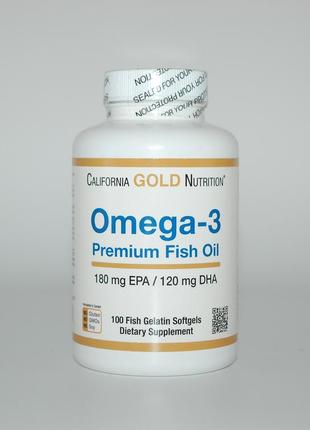 Риб'ячий жир преміум, omega-3, fish oil, california gold nutri...