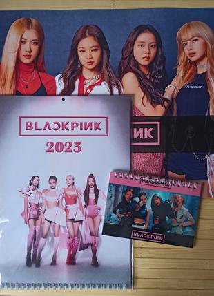 Набір Black Pink Блек Пінк постер + календар + блокнот