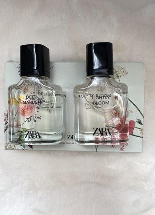 Набор парфюма zara lightly bloom+deep garden