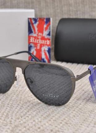 Фирменные солнцезащитные очки капля авиатор с шеромой thom#ard...