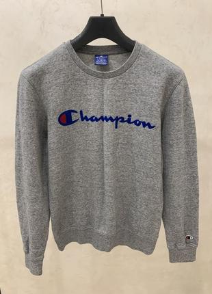 Свитшот champion серый мужской джемпер свитер