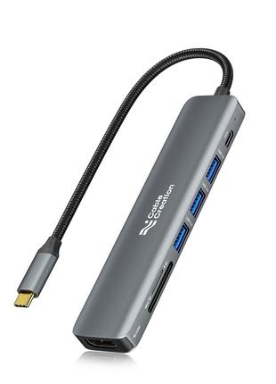 Многопортовый адаптер USB C Hub, CableCreation 7-в-1 USB C HDM...