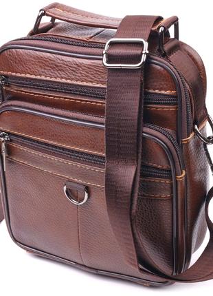 Мужская сумка из натуральной кожи 21279 Vintage Коричневая