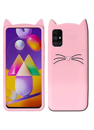 3D Чохол для Samsung Galaxy А71 (SM-A715F) Котик з вушками і в...