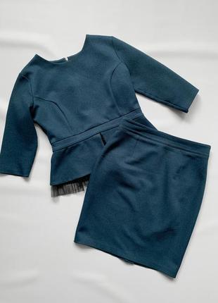 Костюм комплект кофта блузка баска и юбка diane von furstenberg