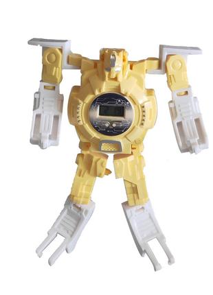 Часы LUO робот-трансформер электронные наручные желтый 01769