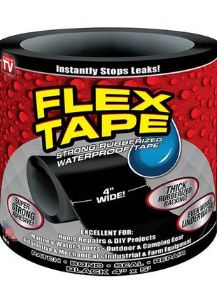 Сверхпрочная водонепроницаемая лента Flex Tape 10*150 см черна...