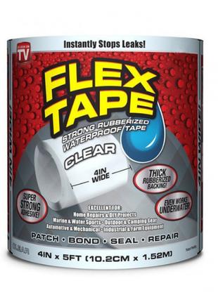 Скотч стрічка Flex Tape надміцна водонепроникна 10х150 см проз...