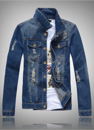 Пиджак джинсовый мужской TANG KU синий XL 01946