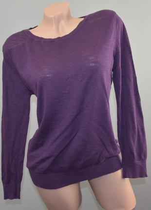 H&m фирменный, фиолетовый свитер (s)