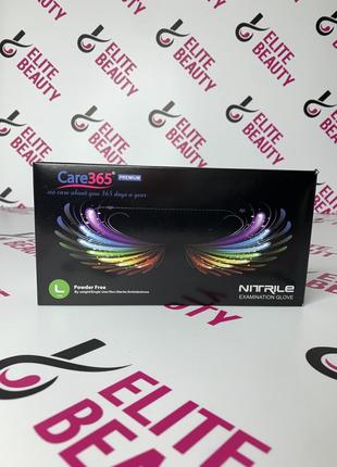 Перчатки без пудры Care365 100 шт черные, S