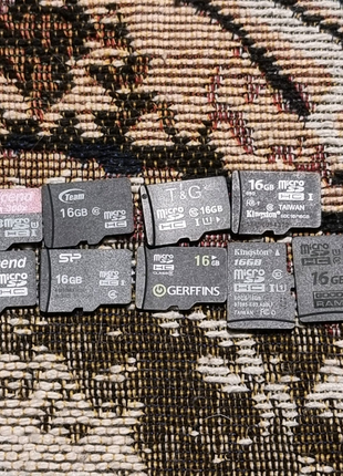 Карты памяти 16 ГБ transcend toshiba kingston sp teamgroup apacer