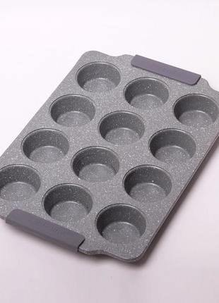 Форма-планшет для выпечки кексов Kamille Marble 38 х 26 см 12 ...