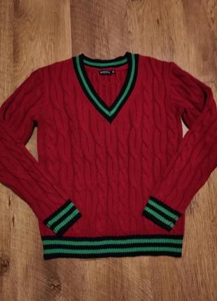 Красный пуловер свитер от brave soul