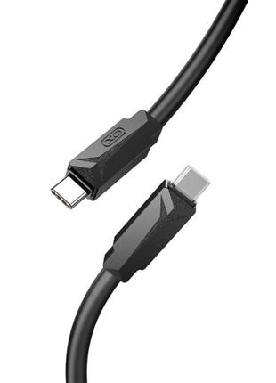 Кабель XO NBQ233B Type-c to TYPE-C 60W Data Cable Black