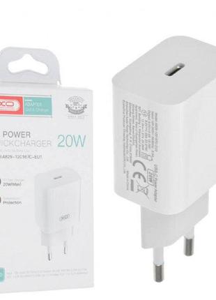 СЗУ XO A829 120167C-EU1 EU 20W PD Fast Charger Materials are C...