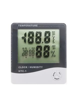 Термометр HTC-1 з гігрометром, годинником та будильником
(наст...