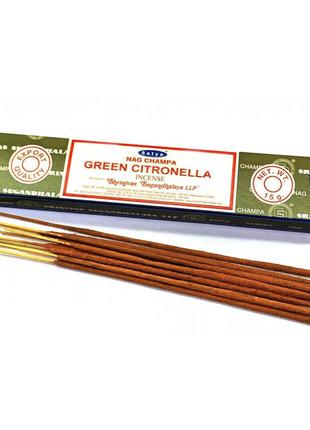 Аромапалочки Satya - Green Citronella (Зеленая Цитронелла)