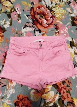 Розовые джинсовые шорты для девочки 10-11 лет