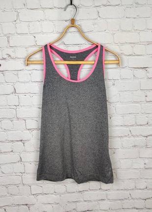 Жіноча спортивна бігова тренувальна майка футболка сіра з роже...