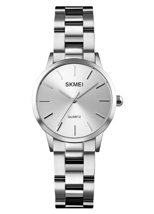 Женские мужские часы Skmei 1695SI Silver наручные кварцевые