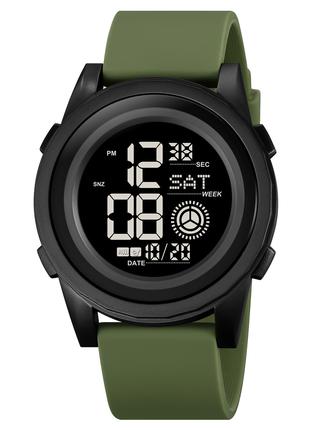 Спортивные мужские часы Skmei 2082AGBK Army Green Black водост...