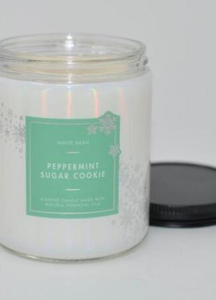Свеча ароматизированная bath and body works peppermint sugar c...