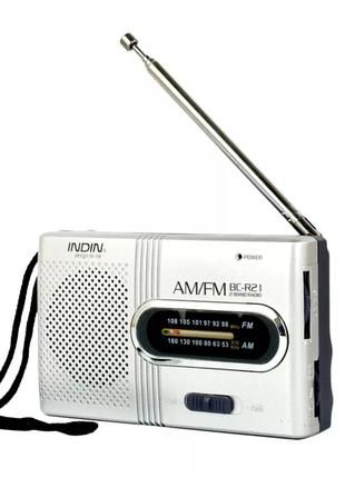 Радіоприймач FM\AM Indin BC-R21 портативний, на батарейках