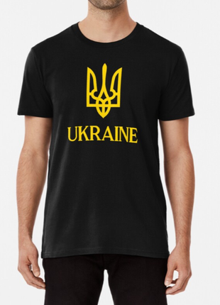 Мужская и женская патриотическая футболка с принтом ukraine ук...