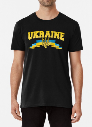 Мужская и женская патриотическая футболка с принтом ukraine ле...