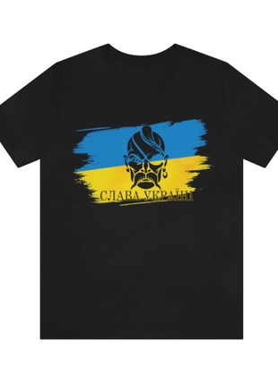 Мужская и женская патриотическая футболка с принтом флаг украи...