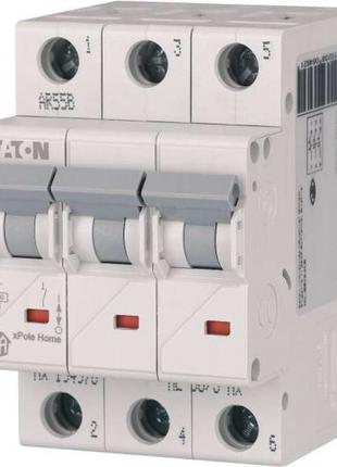 Автоматичний вимикач Eaton HL 3P 6А C 4,5кА