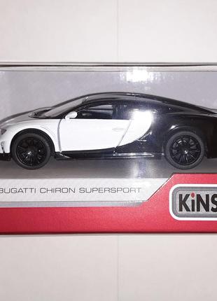 Модель Kinsmart Bugatti Chiron Supersport KT5423W 1:38 черный/...