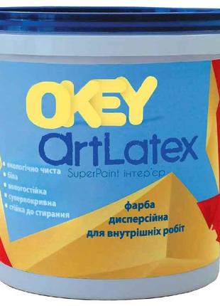 Фарба Інтерєрна 6,3кг Біла для стін та стелі ArtLatex ТМ OKEY