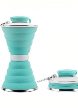Складная силиконовая бутылка Folding travel water cup
