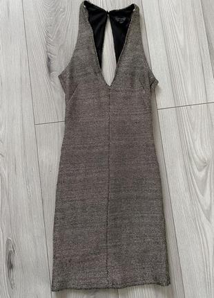 Сукня металева коротка коктельне люрексова облягаюча плаття