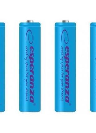 Аккумулятор Esperanza AAA 1000mAh Ni-MH * 4 blue (EZA102B)