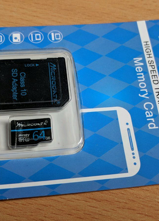 Карта памяти microCD 64Гб , НОВАЯ !!!
