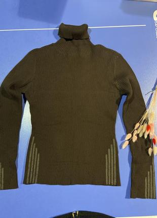 Гольф свитер водолазка в рубчик
