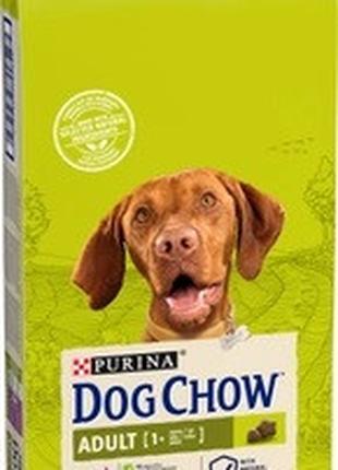 Сухой корм для взрослых собак Dog Chow Adult с ягненком 14 кг