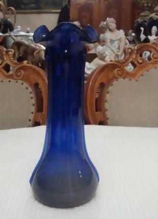 Красивая ваза кобальт ссср цветное стекло
